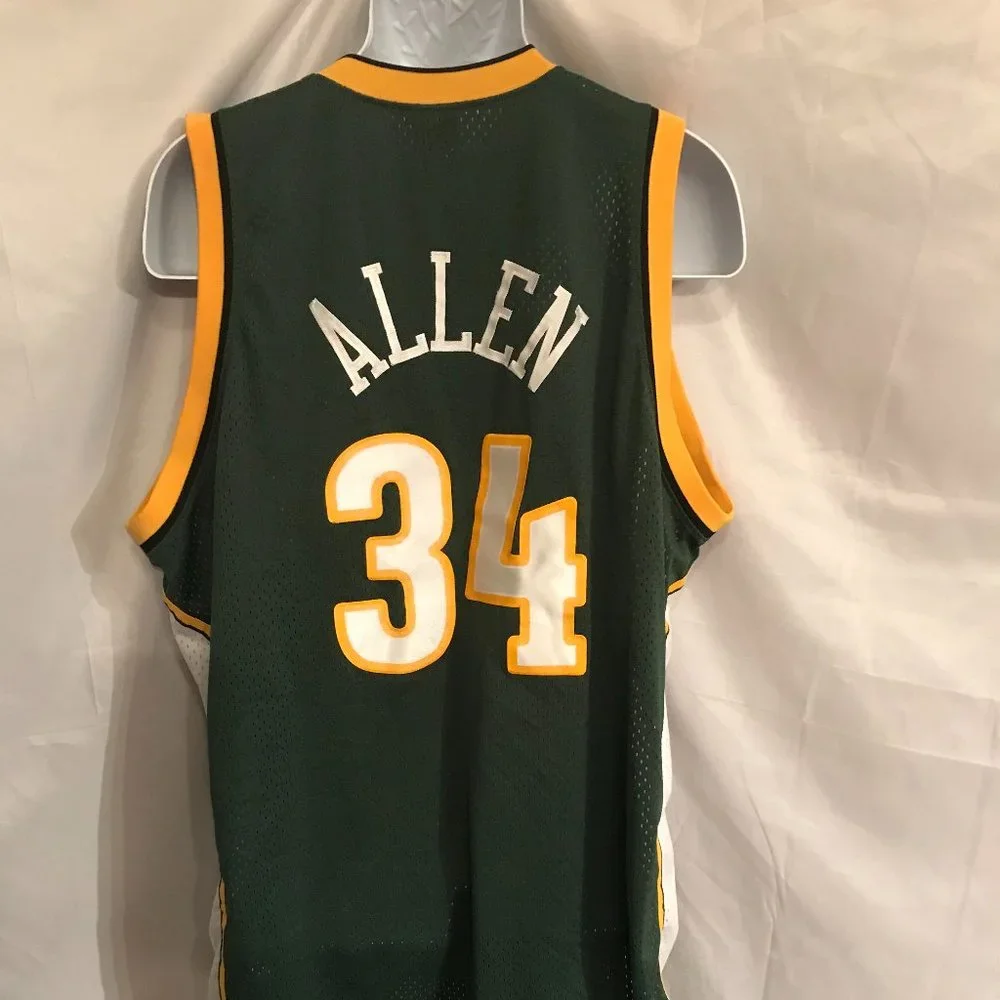Nike #34 NBA Seattle Allen Athletic Sport Jersey - Picture 5 of 5